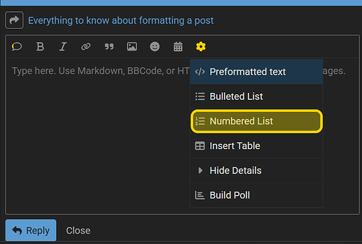 Numbered list
