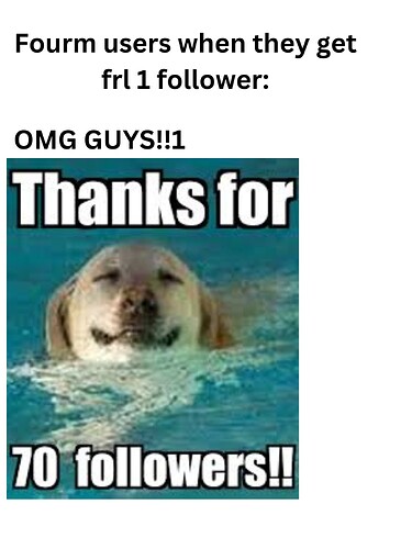 Fourm Users When the get frl 1 follower