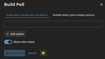BuildPoll AdvancedOptions