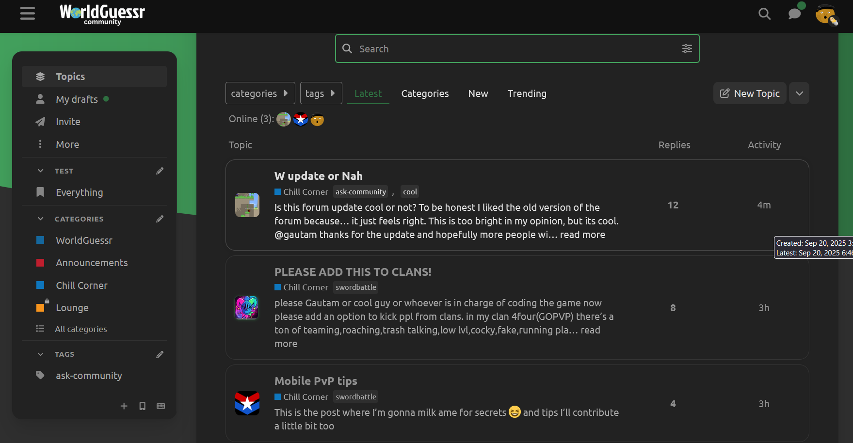 W update or Nah - Chill Corner - WorldGuessr Forum