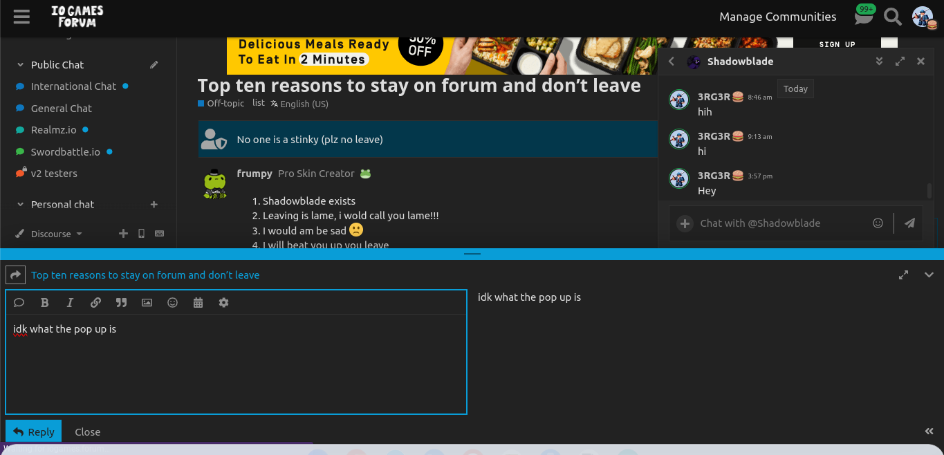 Top ten reasons to stay on forum and don't leave - Chill Corner ...